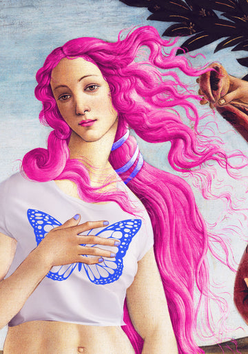 A Figure with Vibrant Pink Hair | Poster