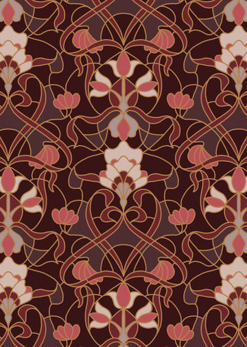 Rich Art Nouveau Floral | Canvas