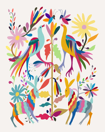 Vibrant Folk Creatures | Poster