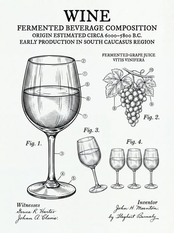 Wine Patent Diagram | Poster