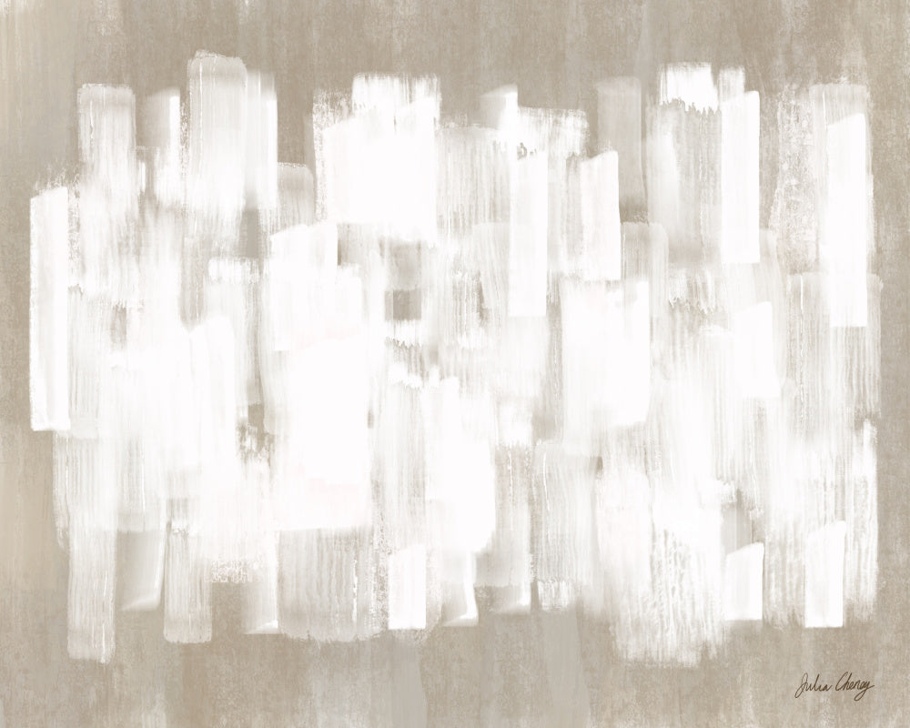 White On Beige Abstrct | Canvas