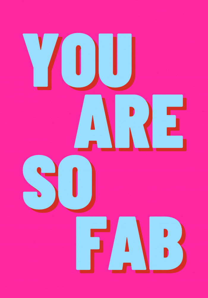 Hot Pink Fab Quote | Canvas