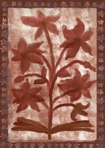 Terracotta Floral Design | Canvas