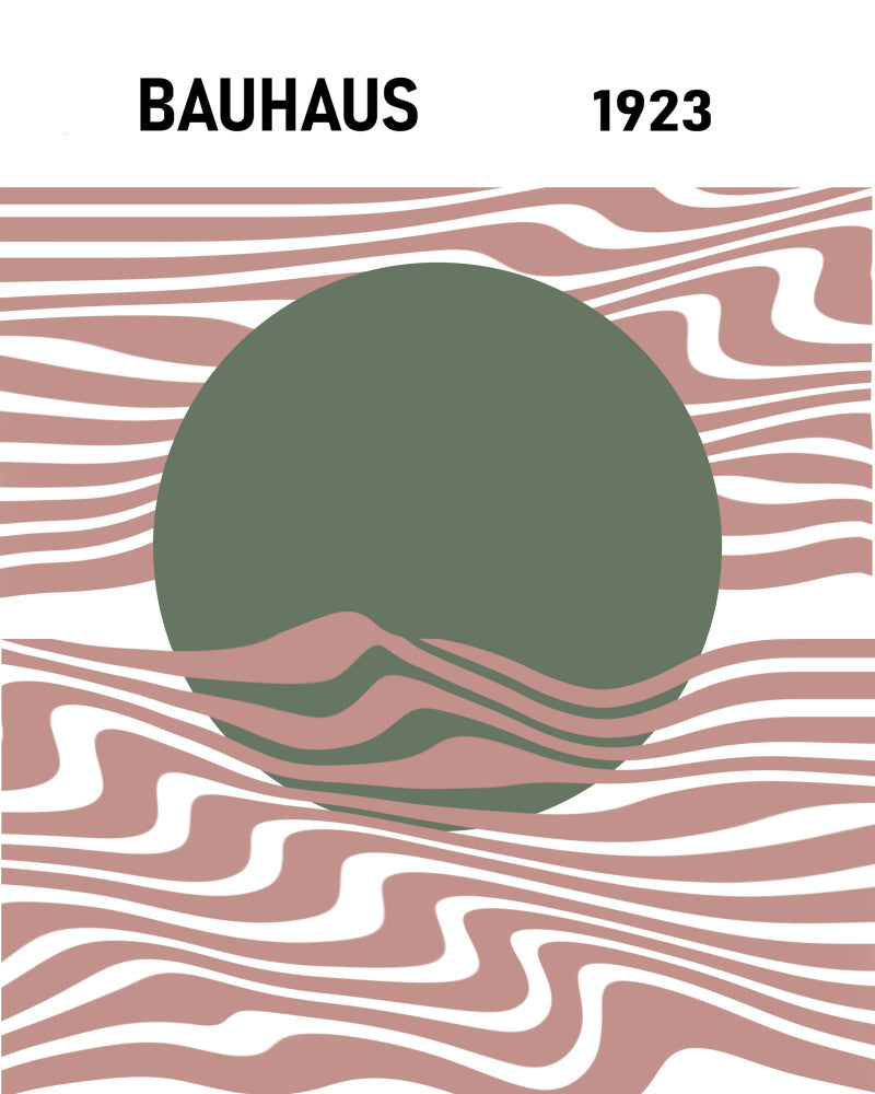 Modern Bauhaus Wave Circle | Canvas
