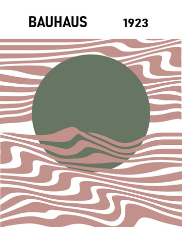 Modern Bauhaus Wave Circle | Poster