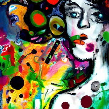 Vibrant Abstract Face | Canvas