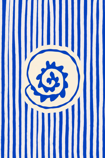 Blue Striped Shell | Canvas
