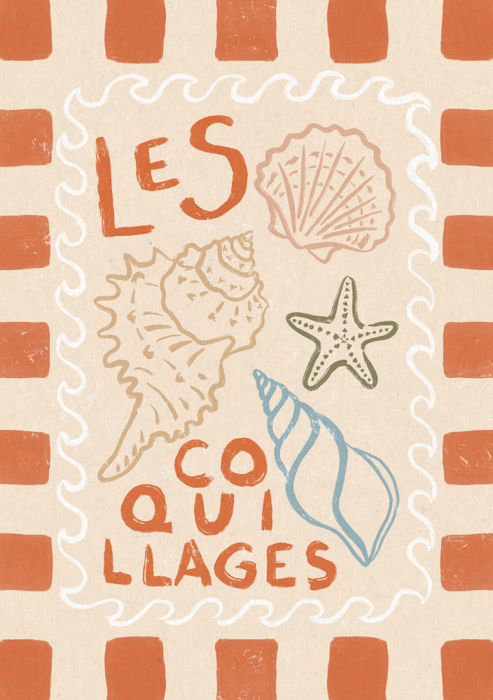 Rustic French Seashells | Poster
