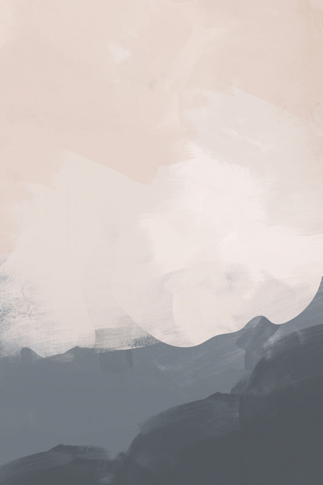 Misty Mountain Abstract | Poster