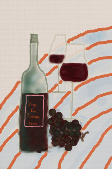 Italian Wine Still Life | Poster