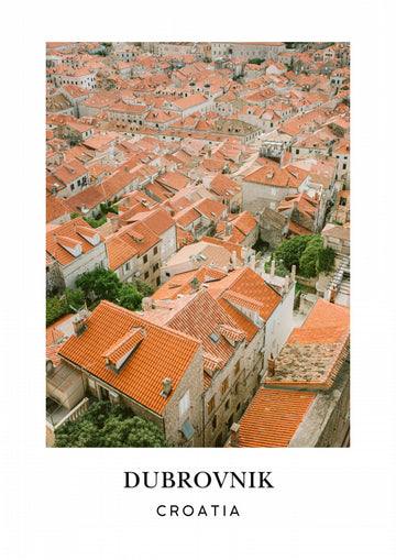 Roofs of Dubrovnik Travel Poster | Poster