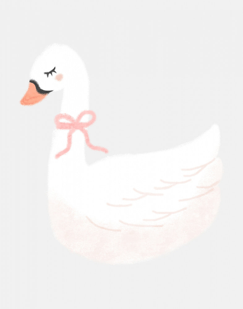 Cute Swan with Bow | Canvas