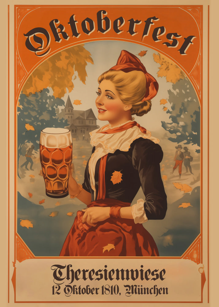 Oktoberfest Bavarian Woman | Poster