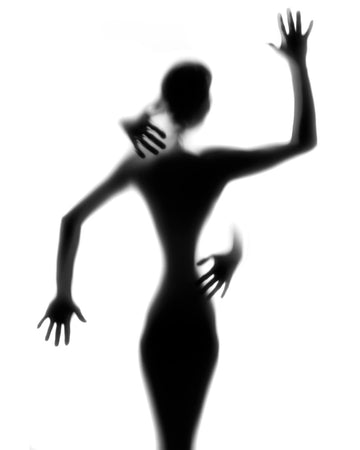 Silhouetted Woman Embrace | Poster