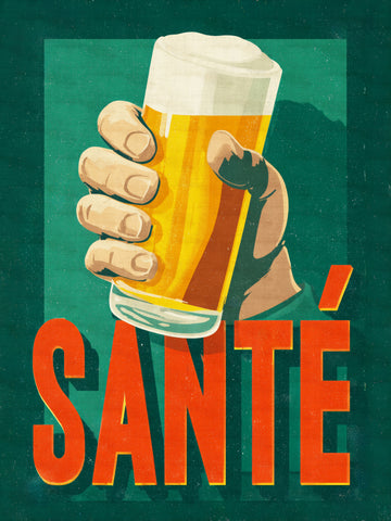 Santé Beer Toast | Poster