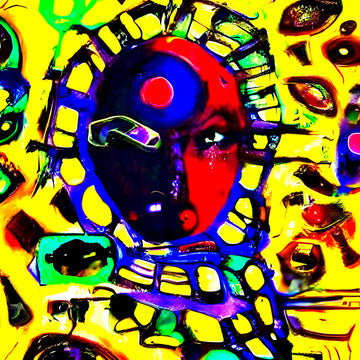 Vibrant Abstract Face | Canvas