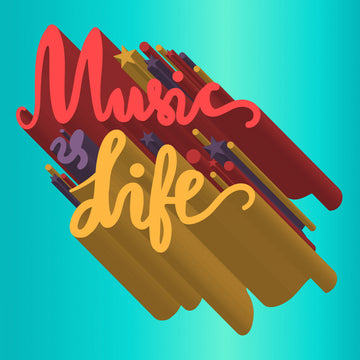 Vibrant Music Life Quote | Poster