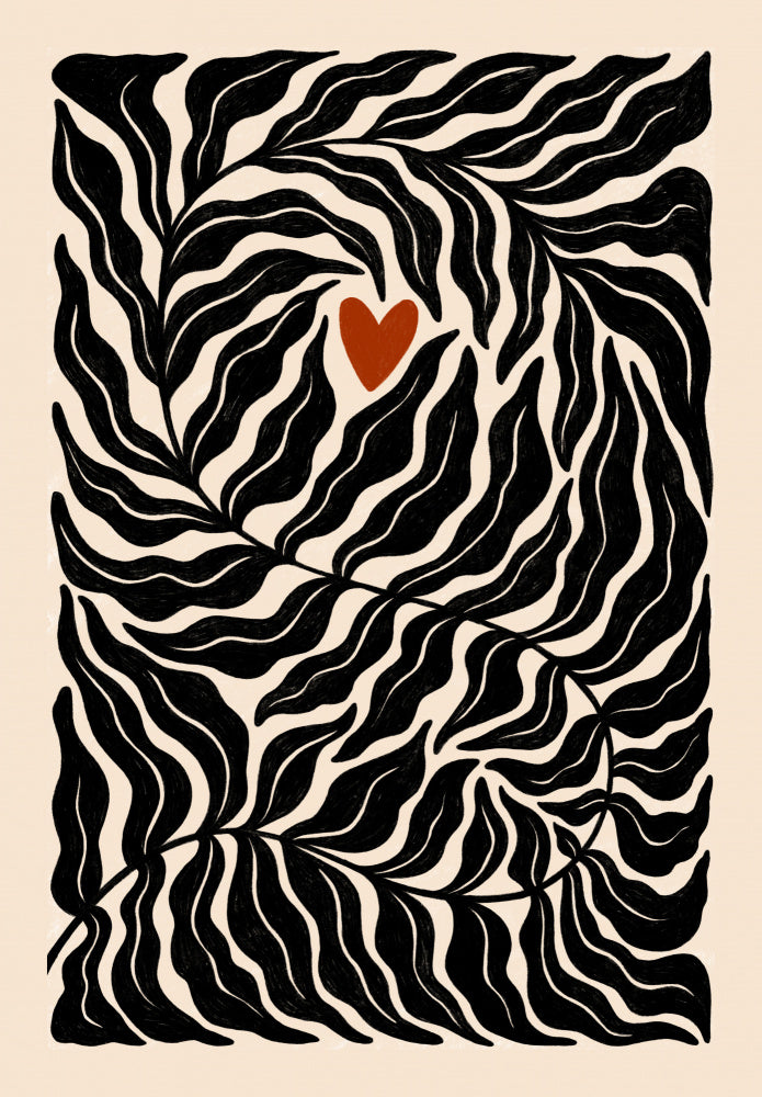 Organic Leaves Heart | Canvas