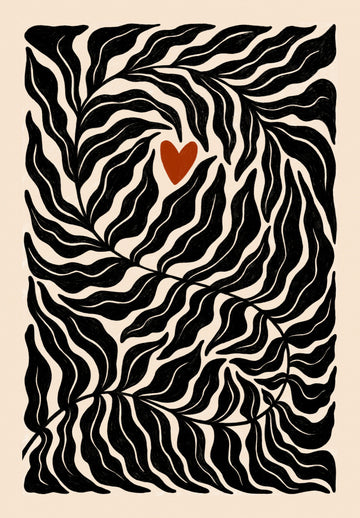 Organic Leaves Heart | Canvas