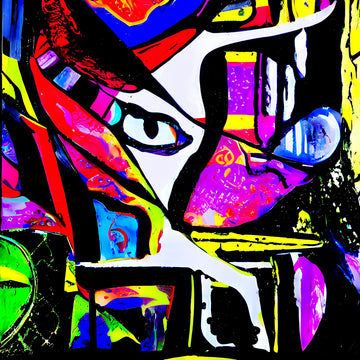 Vibrant Abstract Gaze | Poster