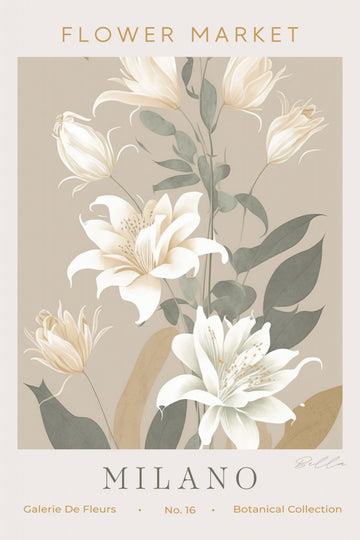 Elegant Cream Lilies | Poster