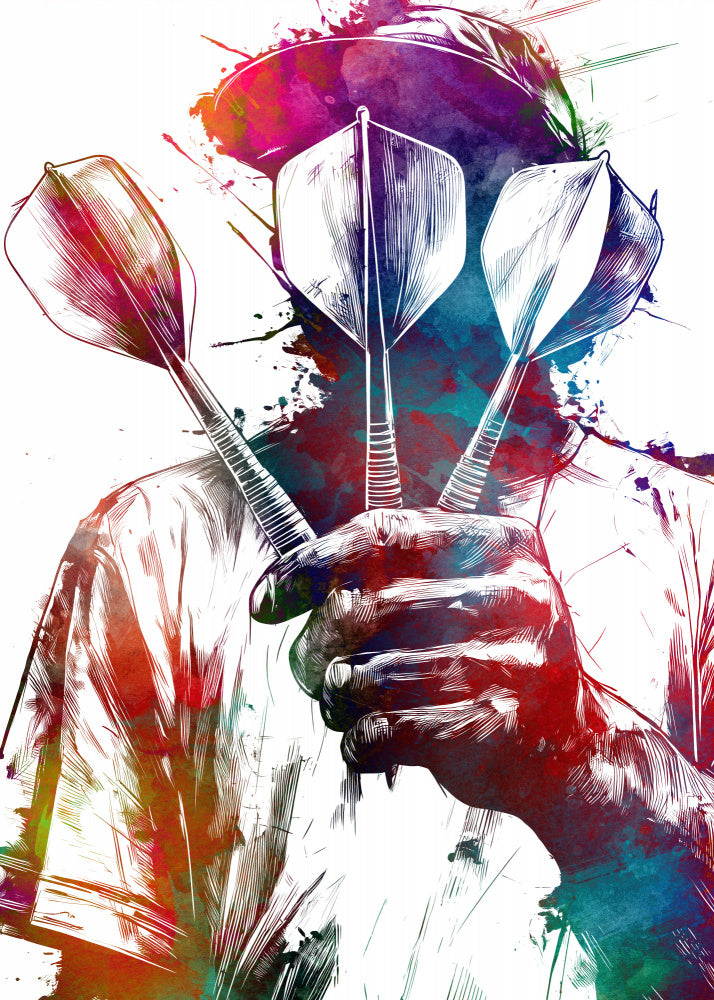 Vibrant Darts Player | Poster