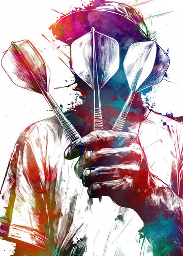 Vibrant Darts Player | Poster