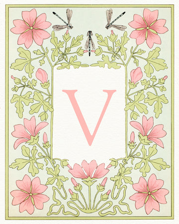 Elegant V Botanical Bloom | Canvas