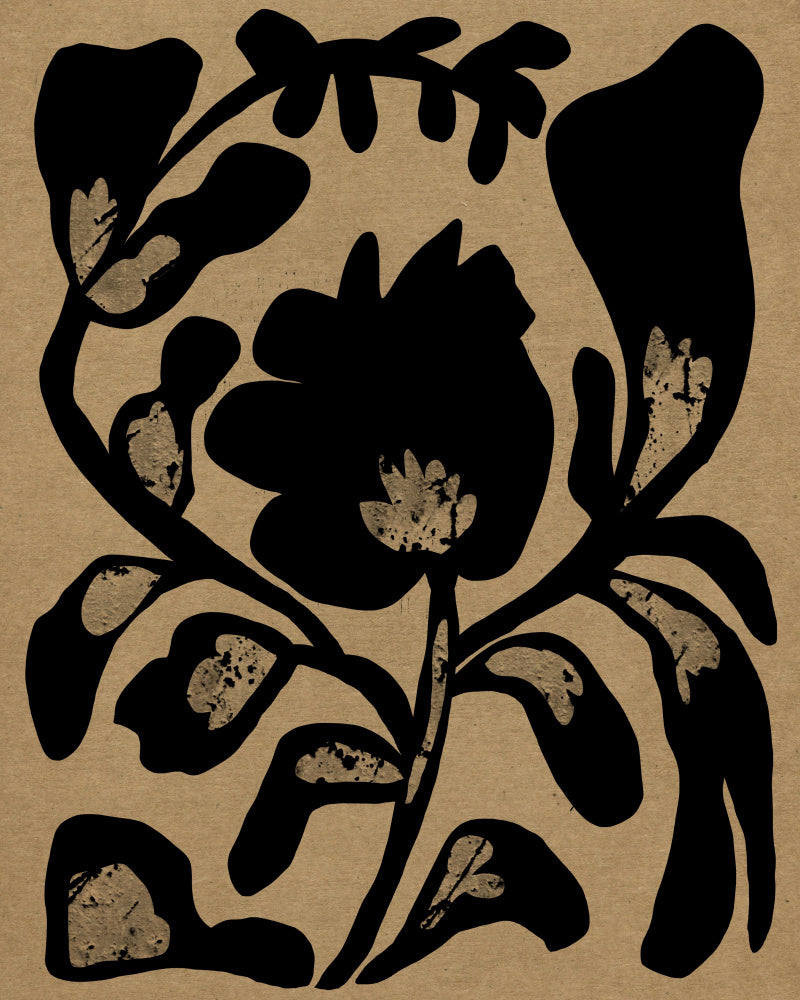Black Botanical Silhouette | Poster