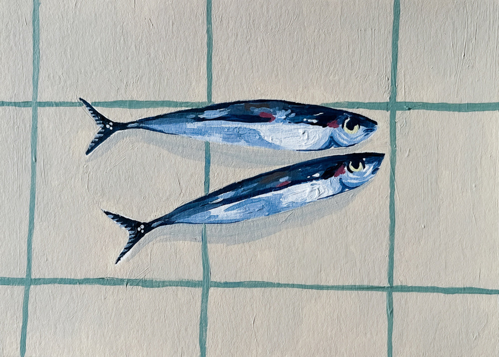 Two Blue Fish | Canvas