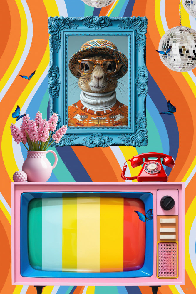 Groovy Squirrel Portrait | Canvas