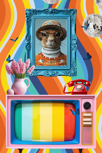 Groovy Squirrel Portrait | Canvas