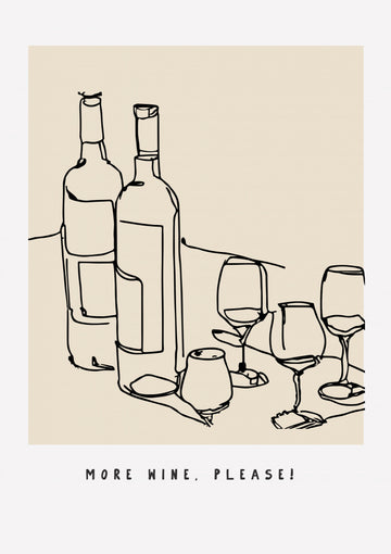 Wine Line Sketch | Poster