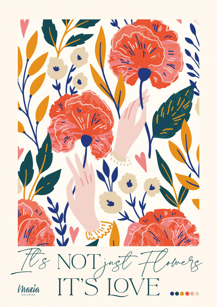 Poppies and Loving Hands | Canvas