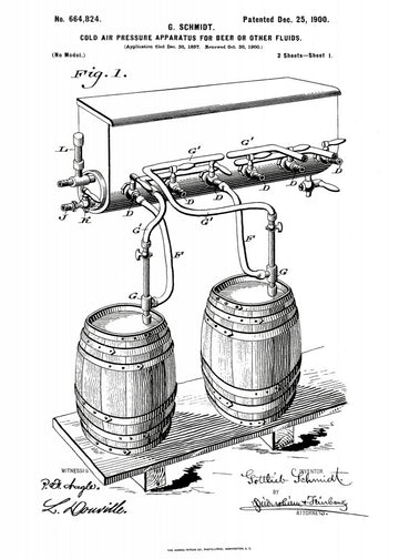 Vintage Beer Apparatus Patent | Canvas