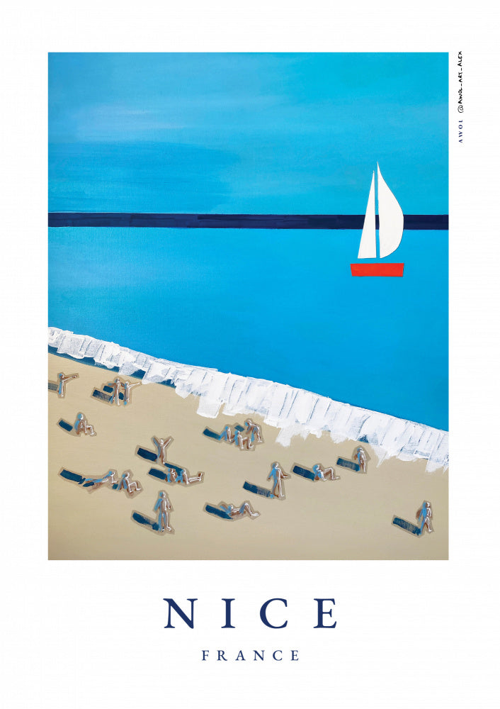 Nice Beach Day Sailboat | Poster