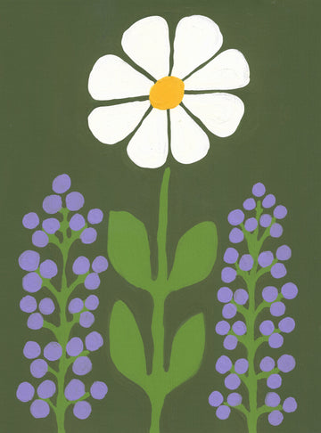 Retro Daisy Garden | Canvas