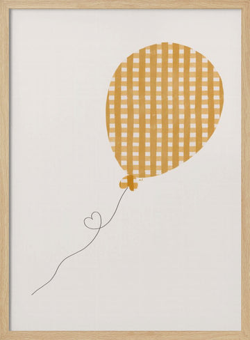 Vichy Balloon | Poster - Wood Frame Interior