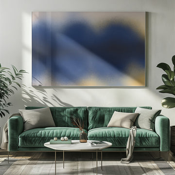 Abstract Blue Gold Hues | Poster - Room Interior 1