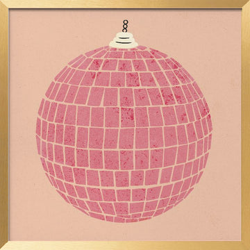 Disco Ball | Poster - Gold Frame Interior