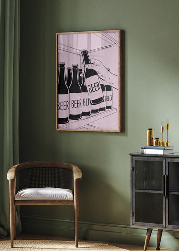 Hand Reaching For Beer | Poster - Room Interior 2