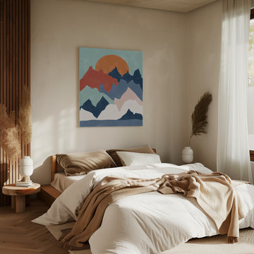Colorful Mountain Sunset | Canvas - Room Interior 2