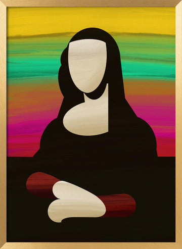 Vibrant Abstract Portrait | Poster - Gold Frame Interior