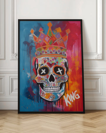 Colorful King Skull | Poster - Room Interior 1