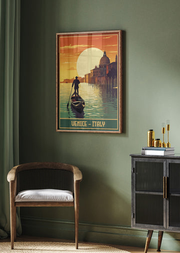 Venice Grand Canal Sunset | Poster - Room Interior 2