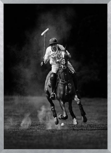 Dynamic Polo Action | Poster - Silver Frame Interior