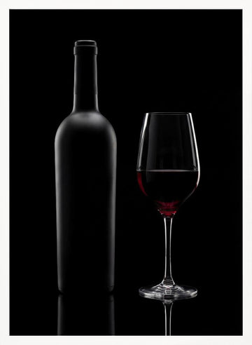 Red Wine Still Life | Poster - White Frame Interior