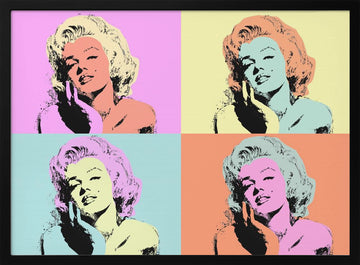 Iconic Marilyn Pop Art | Poster - Black Metal Frame Interior