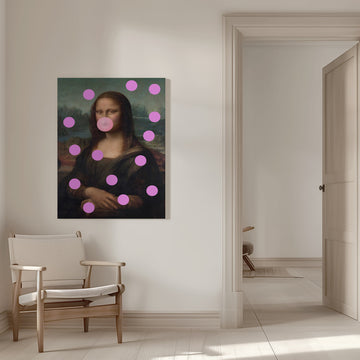 Mona Lisa Bubblegum Pop | Canvas - Room Interior 1