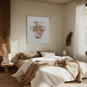 Stylized Floral Vase | Canvas - Room Interior 2